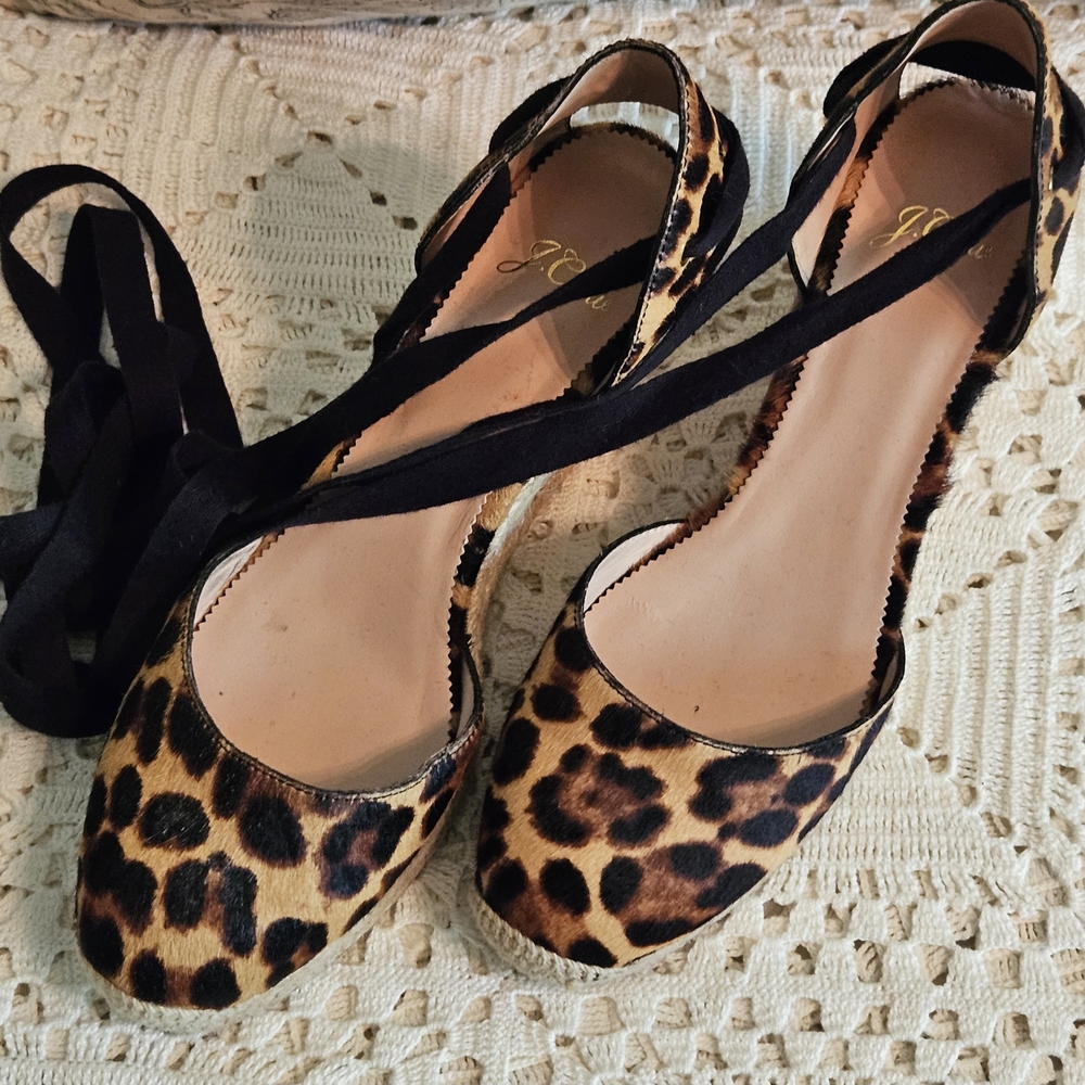 J.Crew Leopard Print Espadrilles